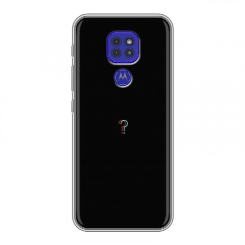 Дизайнерский силиконовый чехол для Motorola Moto G9 Play Минимализм на черном
