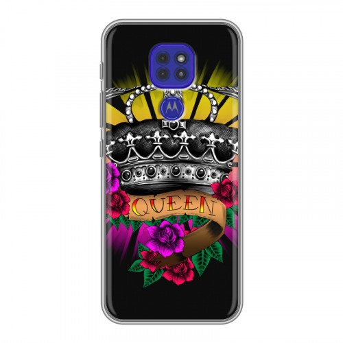 Дизайнерский силиконовый чехол для Motorola Moto G9 Play Панк корона