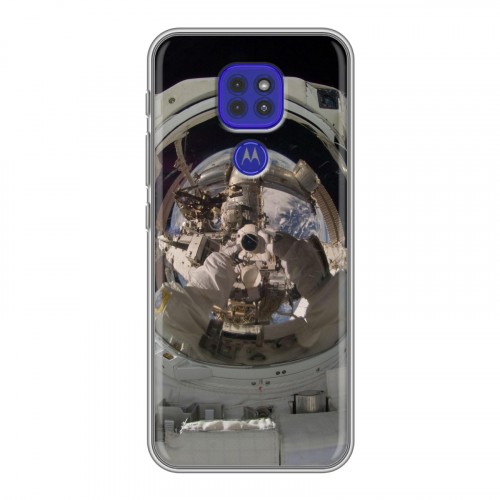 Дизайнерский силиконовый чехол для Motorola Moto G9 Play Космонавт