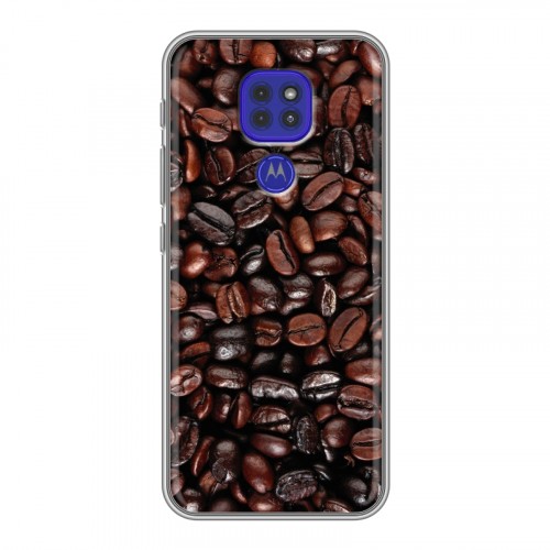 Дизайнерский силиконовый чехол для Motorola Moto G9 Play кофе текстуры