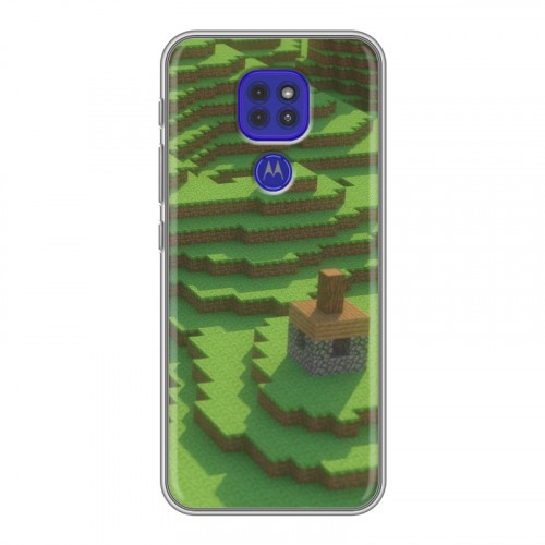 Дизайнерский силиконовый чехол для Motorola Moto G9 Play Minecraft