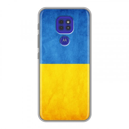 Дизайнерский силиконовый чехол для Motorola Moto G9 Play Флаг Украины