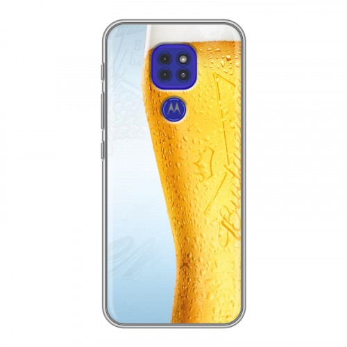 Дизайнерский силиконовый чехол для Motorola Moto G9 Play Budweiser