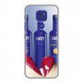 Дизайнерский силиконовый чехол для Motorola Moto G9 Play Skyy Vodka