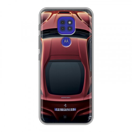 Дизайнерский силиконовый чехол для Motorola Moto G9 Play Ferrari