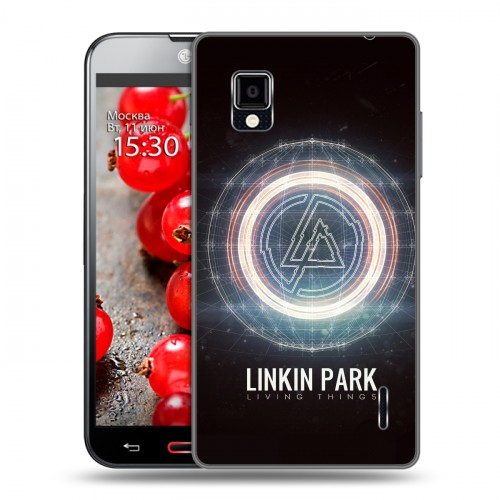 Дизайнерский пластиковый чехол для LG Optimus G Linkin Park