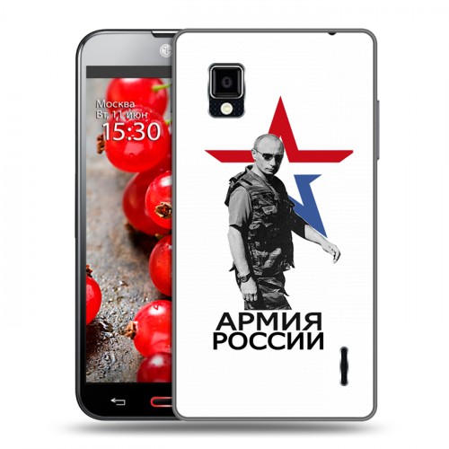 Дизайнерский пластиковый чехол для LG Optimus G Путин