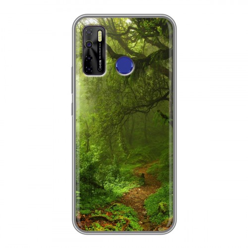 Дизайнерский силиконовый чехол для Tecno Camon 15 лес