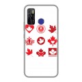 Дизайнерский пластиковый чехол для Tecno Camon 15 Флаг Канады