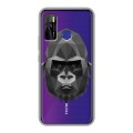 Полупрозрачный дизайнерский пластиковый чехол для Tecno Camon 15 Прозрачные обезьяны