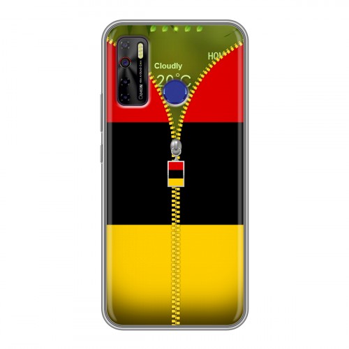 Дизайнерский силиконовый с усиленными углами чехол для Tecno Camon 15 Флаг Германии