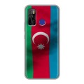 Дизайнерский силиконовый с усиленными углами чехол для Tecno Camon 15 Флаг Азербайджана