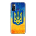 Дизайнерский силиконовый чехол для Tecno Camon 15 Флаг Украины