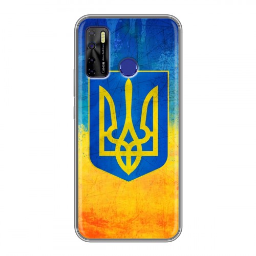 Дизайнерский пластиковый чехол для Tecno Camon 15 Флаг Украины