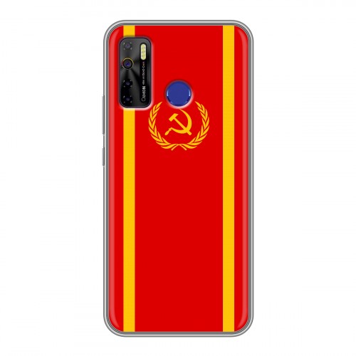 Дизайнерский силиконовый чехол для Tecno Camon 15 Флаг СССР