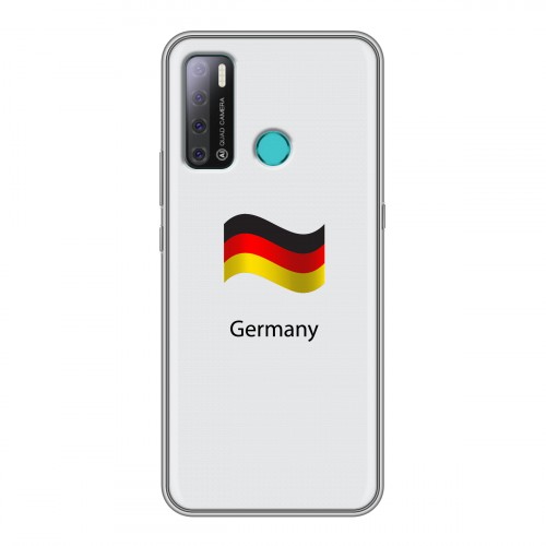 Дизайнерский пластиковый чехол для Tecno Pouvoir 4 Флаг Германии