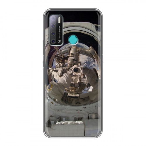 Дизайнерский силиконовый с усиленными углами чехол для Tecno Pouvoir 4 Космонавт