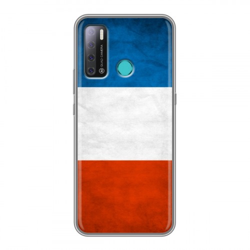 Дизайнерский силиконовый с усиленными углами чехол для Tecno Pouvoir 4 Флаг Франции