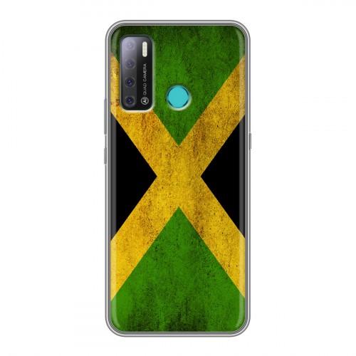 Дизайнерский силиконовый с усиленными углами чехол для Tecno Pouvoir 4 Флаг Ямайки