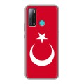 Дизайнерский силиконовый с усиленными углами чехол для Tecno Pouvoir 4 Флаг Турции