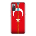 Дизайнерский пластиковый чехол для Tecno Pouvoir 4 Флаг Турции