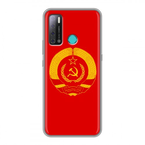Дизайнерский силиконовый с усиленными углами чехол для Tecno Pouvoir 4 Флаг СССР