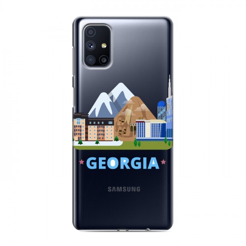 Дизайнерский силиконовый с усиленными углами чехол для Samsung Galaxy M51 Грузия