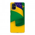 Дизайнерский силиконовый с усиленными углами чехол для Samsung Galaxy M51 Флаг Бразилии