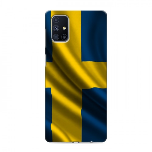 Дизайнерский силиконовый с усиленными углами чехол для Samsung Galaxy M51 Флаг Швеции
