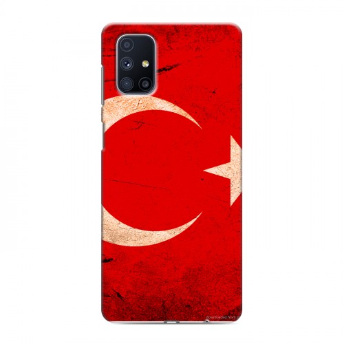Дизайнерский силиконовый с усиленными углами чехол для Samsung Galaxy M51 Флаг Турции