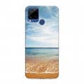 Дизайнерский силиконовый с усиленными углами чехол для Realme C15 пляж