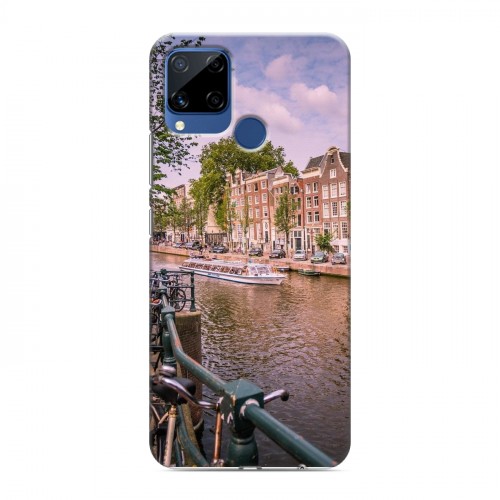 Дизайнерский силиконовый с усиленными углами чехол для Realme C15 амстердам