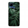 Дизайнерский силиконовый с усиленными углами чехол для Realme C15 Нуарные листья