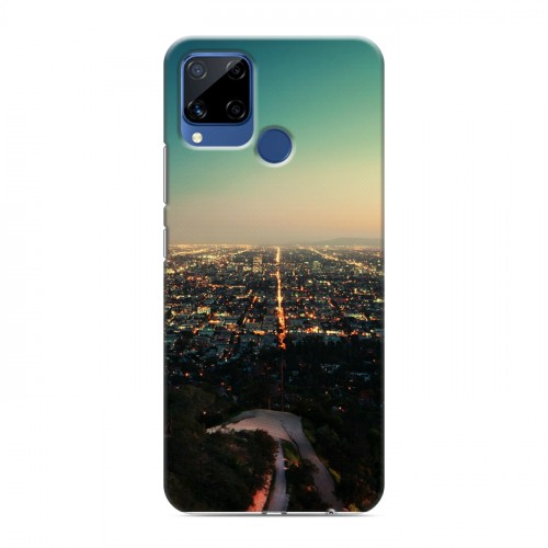 Дизайнерский силиконовый с усиленными углами чехол для Realme C15 Лос-Анжелес