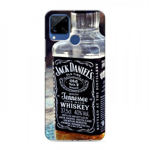 Дизайнерский силиконовый с усиленными углами чехол для Realme C15 Jack Daniels