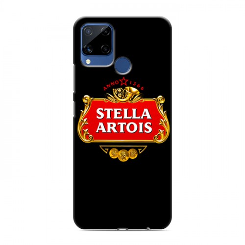 Дизайнерский силиконовый с усиленными углами чехол для Realme C15 Stella Artois