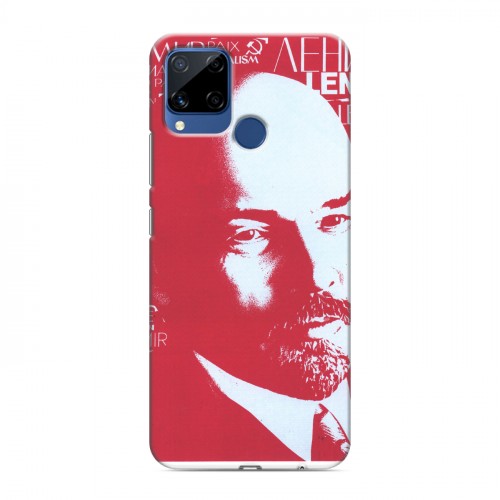 Дизайнерский силиконовый с усиленными углами чехол для Realme C15 Владимир Ленин