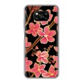 Дизайнерский силиконовый с усиленными углами чехол для Xiaomi Poco X3 Люксовые цветы