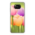 Дизайнерский силиконовый с усиленными углами чехол для Xiaomi Poco X3 Романтик цветы