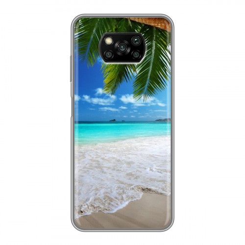 Дизайнерский силиконовый с усиленными углами чехол для Xiaomi Poco X3 пляж