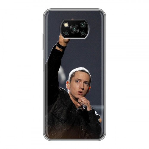 Дизайнерский силиконовый с усиленными углами чехол для Xiaomi Poco X3 Eminem