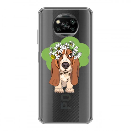 Полупрозрачный дизайнерский силиконовый с усиленными углами чехол для Xiaomi Poco X3 Прозрачные собаки