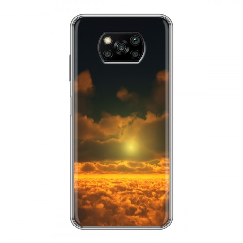 Дизайнерский силиконовый с усиленными углами чехол для Xiaomi Poco X3 Солнце