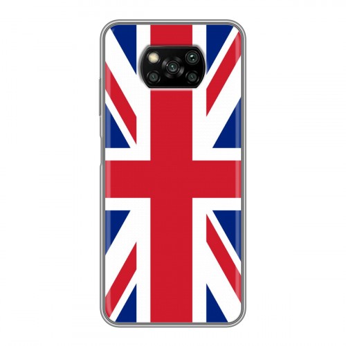 Дизайнерский силиконовый с усиленными углами чехол для Xiaomi Poco X3 Флаг Британии
