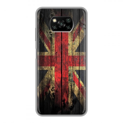 Дизайнерский силиконовый с усиленными углами чехол для Xiaomi Poco X3 Флаг Британии