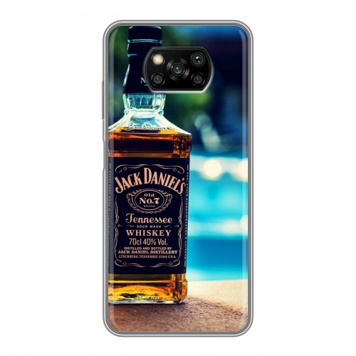 Дизайнерский силиконовый с усиленными углами чехол для Xiaomi Poco X3 Jack Daniels