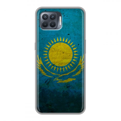 Дизайнерский пластиковый чехол для OPPO Reno4 Lite Флаг Казахстана