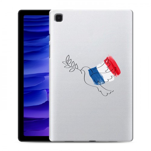 Полупрозрачный дизайнерский пластиковый чехол для Samsung Galaxy Tab A7 10.4 (2020) Флаг Франции