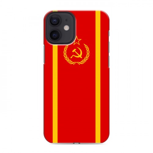 Дизайнерский силиконовый с усиленными углами чехол для Iphone 12 Mini Флаг СССР