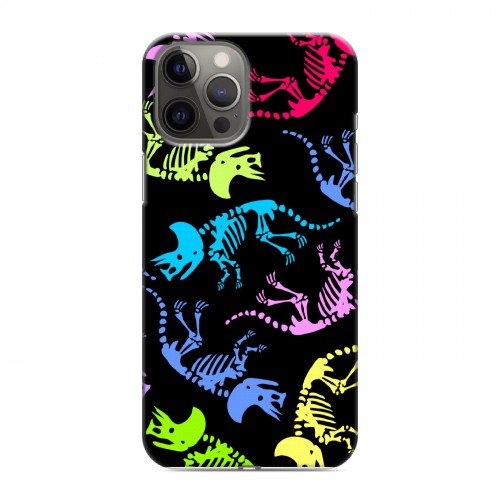 Дизайнерский силиконовый чехол для Iphone 12 Pro Max Узоры динозавров